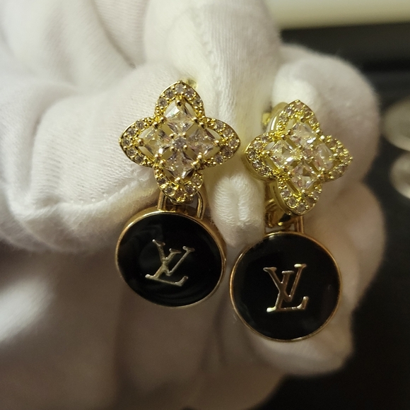 Jewelry - Louis Vuitton Double Sided, Cubic Zirconia La Fleur Custom Earings